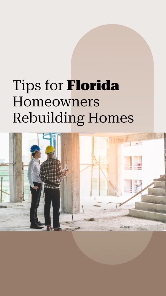 Rebuilding Tips for Florida Homeowners Post-Hurricane #MiamiRealEstate #MiamiRealtor #MiamiHomes #MiamiLiving #MiamiLuxuryRealEstate #MiamiProperty #MiamiListings #SouthFloridaRealEstate #MiamiCondos #MiamiBeachLiving