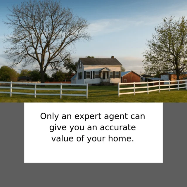 Only an Expert Agent Can Give You an Accurate Value of Your Home

While online home value estimates can be a helpful tool to get a rough idea of what your home is worth, they aren’t foolproof. The true value of your home depends on a range of factors that automated tools just can’t account for. 
To get the most accurate estimate, let’s connect. That way you have expert guidance and up-to-date market insights to set the best possible price for your home. 

#sellyourhouse #expertanswers