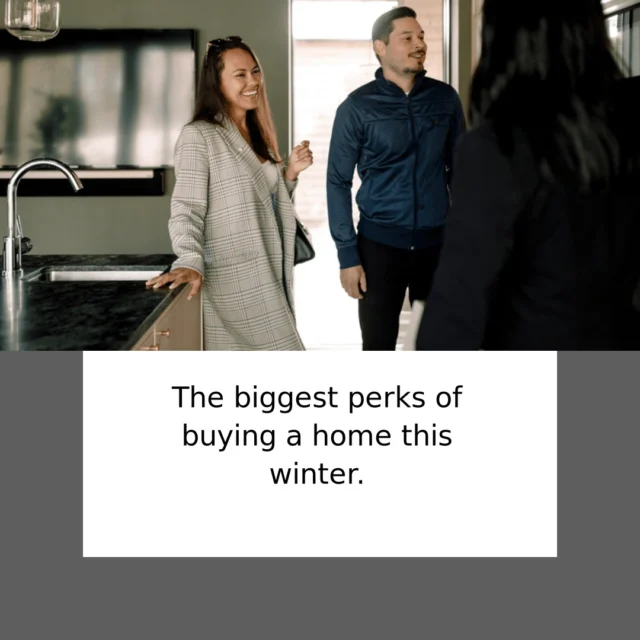 The Biggest Perks of Buying a Home This Winter

Buying a home during the winter means less competition, motivated sellers, and potentially lower prices, too. Let’s work together to find the right one at the right price for you.

#opportunity #realestate